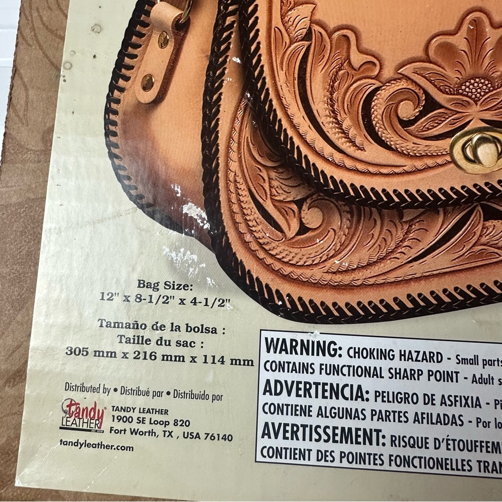 Tandy Leather Revival Handbag Kit | Western Tooled Floral Heirloom Purse DIY - Picture 3 of 10